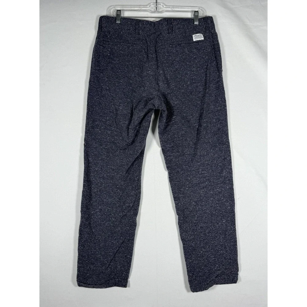 Norse Projects Pants Mens 33x27.5 Aros Cropped Nose Melange Cotton Straight Blue